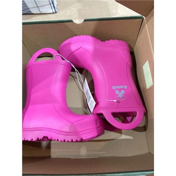 Kamik Pink Rose Rain Boots Size 8 EK6003
