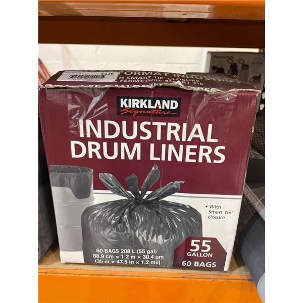 Kirkland Signature Industrial 55-Gallon Drum Liners, 60 Bags