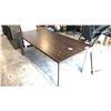 Image 1 : DARK WOOD 6' X 3' FT CONFERENCE TABLE (MISSING LEG CAP)