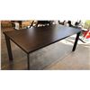Image 2 : DARK WOOD 6' X 3' FT CONFERENCE TABLE (MISSING LEG CAP)