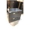 Image 2 : BLACK METAL UNDER-DESK FILE CABINET D18" X W30" X H27" AND GOLD COLOR COAT RACK