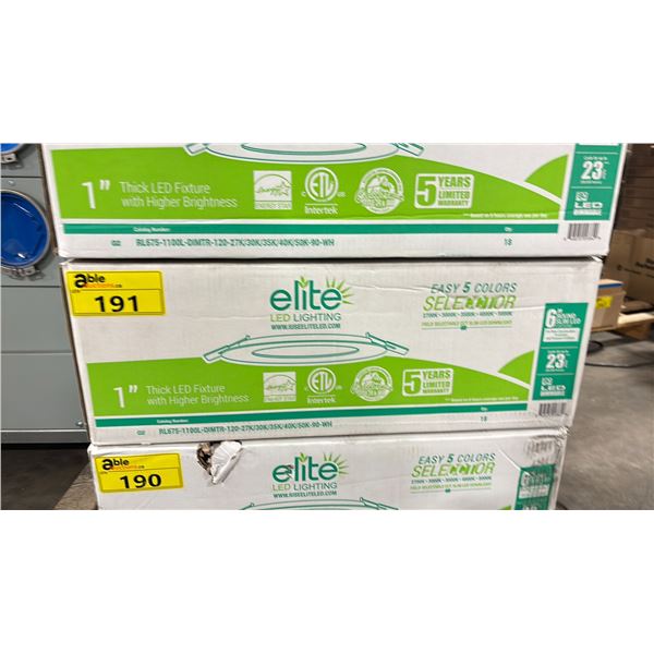 CASE OF 18PCS ELITE RL675 6" ROUND SLIM LED LIGHTS 1"THICK