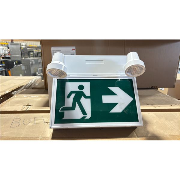 2 CASES OF SAFETY EXIT LIGHTS, 5 PCS PER CASE MODEL NUMBER 7TBA133920R0002