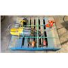 Image 1 : VULCAN 1/2 TON ELECTRIC HOIST W/250V CONTROLS, NOVA 1/2 TON TROLLEY WITH STEEL S.W.L 1 TON CAPACITY