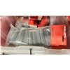 Image 2 : PLASTIC TOTE OF ASSORTED HILTI SCREEN TUBES, ANCHORS & ASSORTED HARDWARE