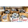 Image 2 : SHELF OF ASSORTED HEAVY DUTY HARDWARE, BRACKETS, & REPAIR ITEMS *MUST TAKE ALL ON SHELF*