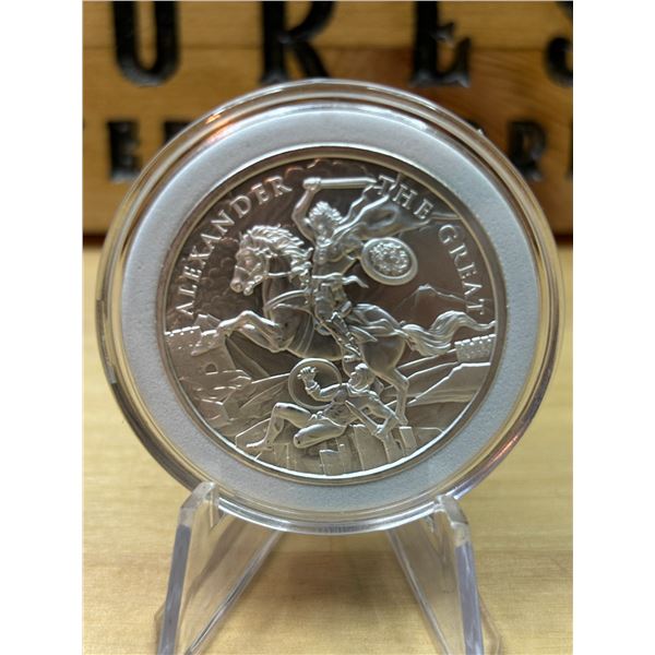 Lot 13-1) 1 oz  Aleksander the Great Legendary Warriors silver