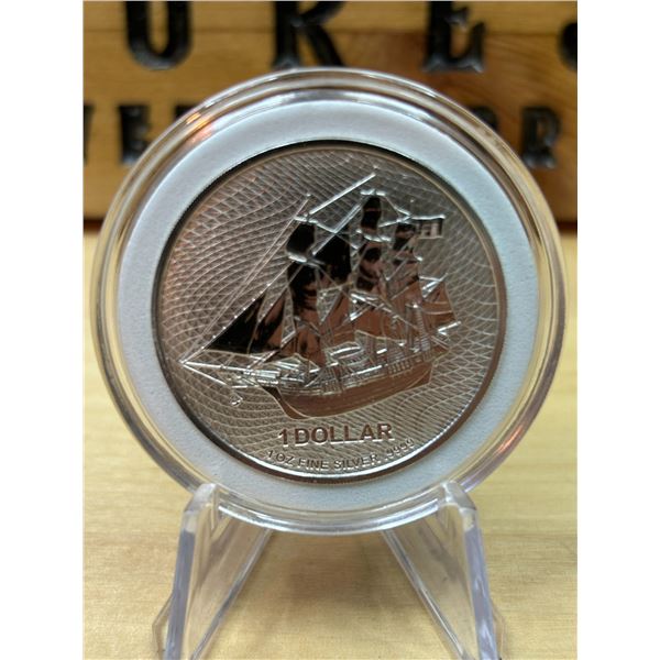 Lot 16-1) 1 oz Cook Island Silver coin