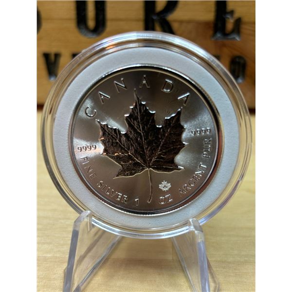 Lot 19-1) 1 oz Canadian Maple 2022 Silver