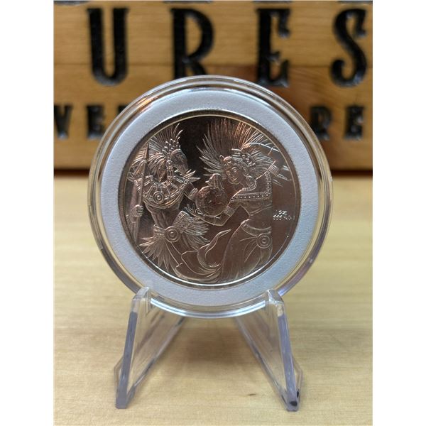 Lot 26-1) 1 oz Aztec YIN/Yang coin silver