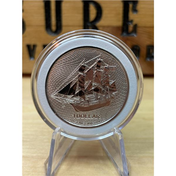 Lot 33-1) 1 oz Cook Island Silver coin