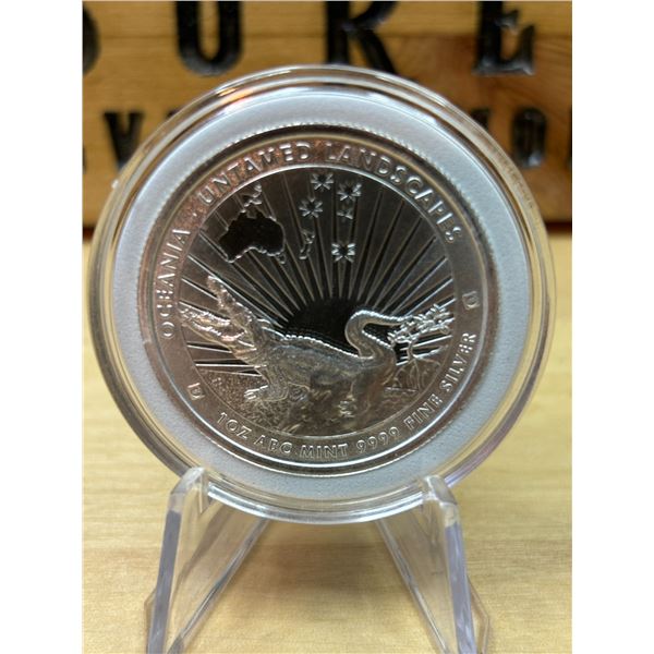 Lot 35-1) 1 oz Crocodile Untamed Landscapes Coin