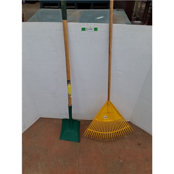 *Rake and Metal Square Point Shovel