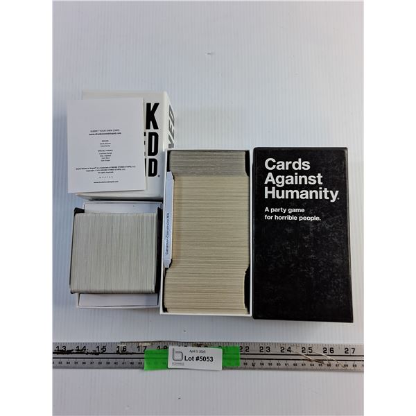 Drunk Stoned or Stupid and Cards Against Humanity Card Games