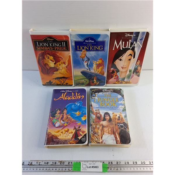 (5) Various Walt Disney Movies - Aladdin, The Lion King and Mulan