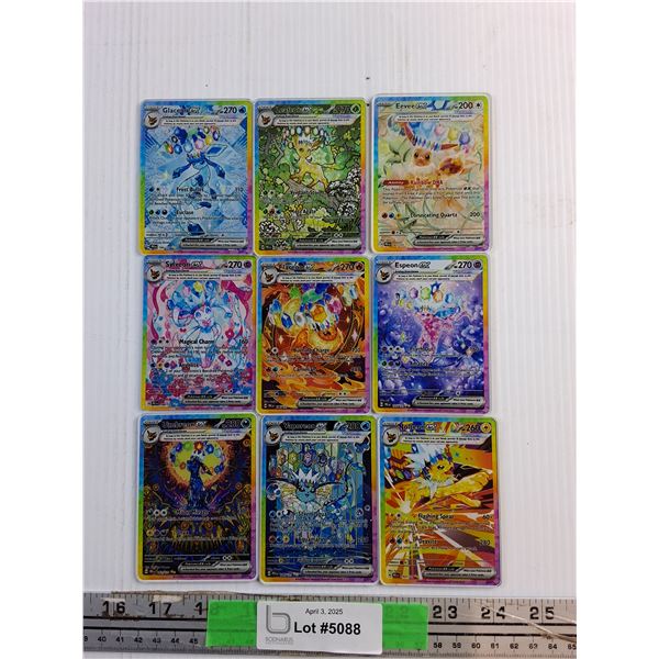 (9) Various Pokemon Trading Cards - Cannot Authenticate