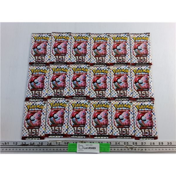 (18) Packs of Pokemon Scarlet & Violet 151 Trading Cards - Cannot Authenticate