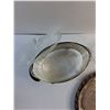 Image 5 : Silver Plated Tray, Divided Glass Dish, Silver Plated Casserole Dish
