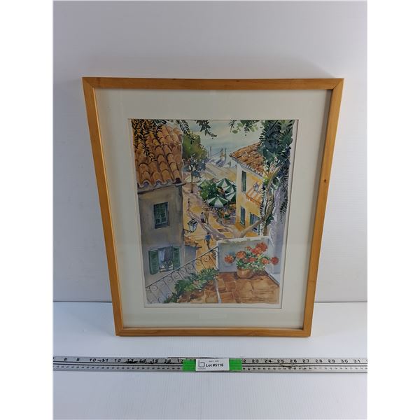 Framed City Alley Art Print