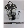 Image 1 : Double Deck Turntable Spice Rack & Oil/Vinegar Dispenser