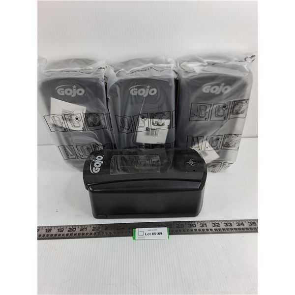 (4) Gojo Mountable Soap Dispensers (3 Sealed are Heavier - Likely Liquid Soap)