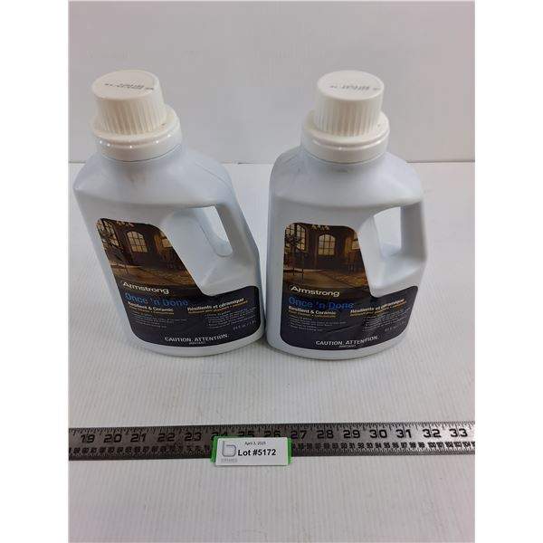 (2) 1.9L Armstrong "Once & Done" Floor Cleaner Soap - Appear Unused
