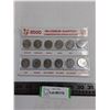Image 1 : Sleeve of 12 - 2000 Canadian Millennium Quarters