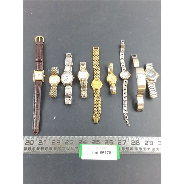 (9) Mostly Vintage Wrist Watches (Bella, Pulsar, Seiko)