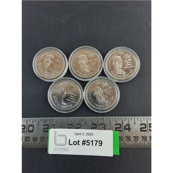 (5) Commonwealth Games Tokens