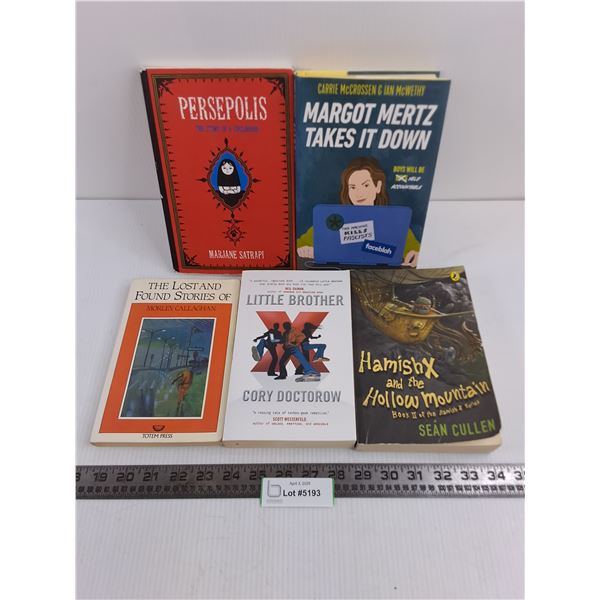 (5) Books (Persepolis, Little Brother)