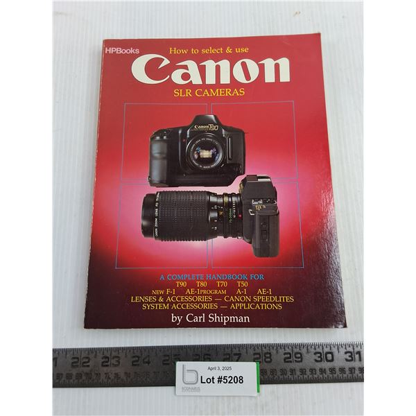 Canon HP Books "SLR Cameras" Soft Cover Book