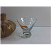 Image 4 : (2) Ceramic Flower Vases and Liquor Glass