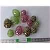 Image 1 : (12) Glass Mosaic Easter Eggs