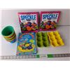 Image 1 : Easter Lot- (3) Egg Decorating Kits, (2) Ceramic Egg Trays, Misc.
