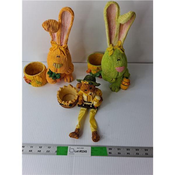 (3) Ceramic Egg Holders