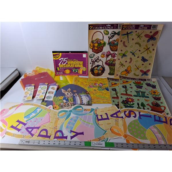 Easter Lot- (3) Placemats, Window Clings, Bags, Misc.