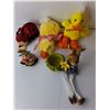 Image 3 : Easter Lot- (4) Stuffies, (3) Ceramic Figurines, (2) Candles