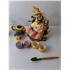 Image 2 : Easter Lot- (2) Piggybanks, Decorative Ceramic Figurines Up to 10.5" Tall