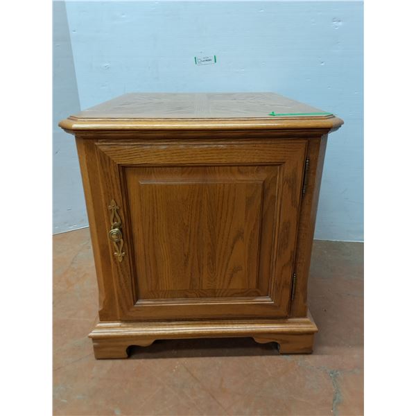 *Wood Sidetable with Storage