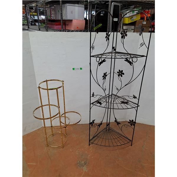 *(2) Metal Plant Stands
