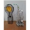 Image 1 : *Metal Floor Clock & Light Up Tree, Both Working
