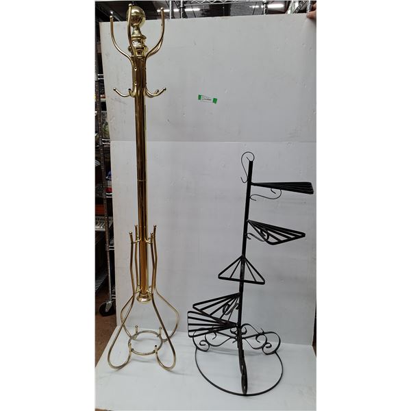 *Metal Coat Rack 70" Tall & Plant Stand 46.5" Tall