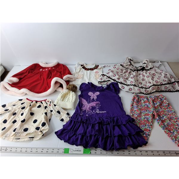 Girl's Baby/Toddler Clothing Lot- Baby's First Christmas, Misc.