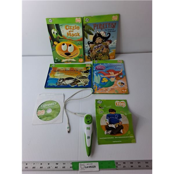 Leapfrog Tag Pen- Requires New Batteries, (4) Books, Computer Cord & Installation Cd-Rom