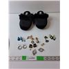 Image 1 : Women's Slippers-L & (12) Pairs of Earrings