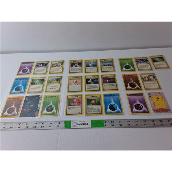 (25) Pokemon Cards- Trainer, Energy, Misc. - Cannot Authenticate