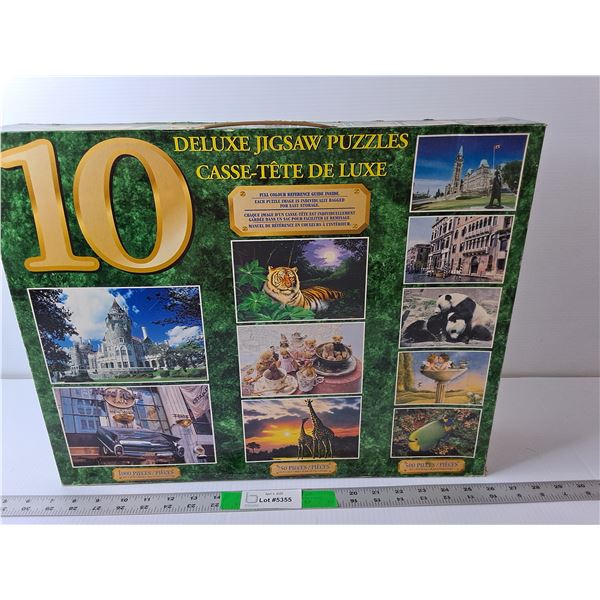 Box of (10) Jigsaw Puzzles- As Is