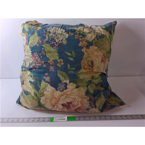 Large Flowered Pillow, Approx. 20"