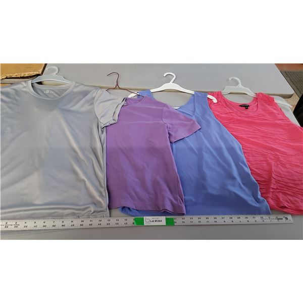 (4) Women's Summer Shirts- George, Tan Jay- L