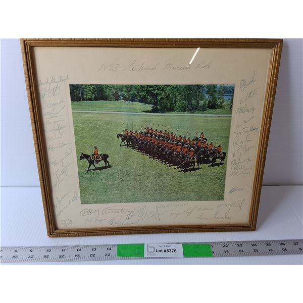 Autographed 1973 Centennial Musical Ride Framed Photo